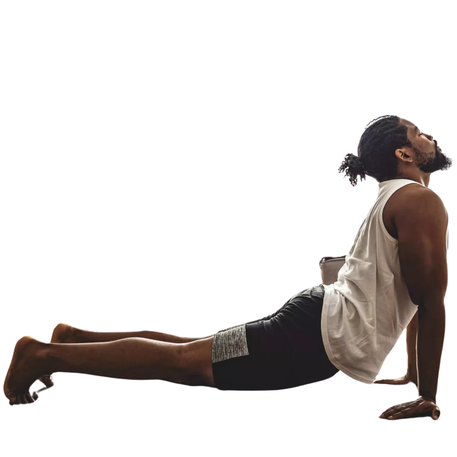 black man yoga pose hawaii